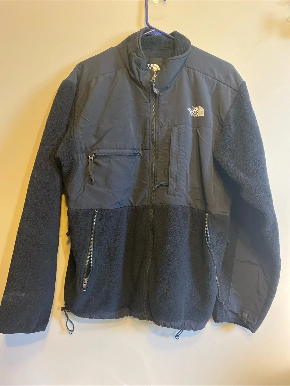 VTG The North Face Mens M Black Denali Polartec Fleece Jacket Full Zip Y2K